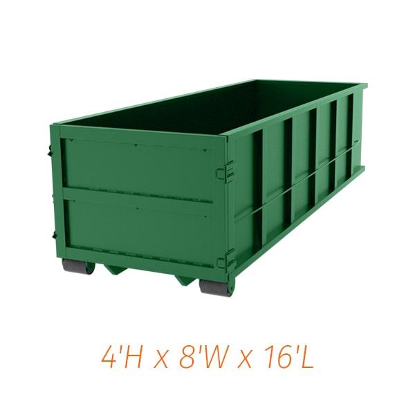 the cost of renting 15 yard dumpsters depends on the location and rental period