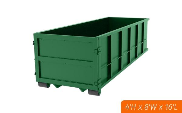 15 yard dumpsters can hold a variety of waste types, including household junk, yard waste, construction debris, and more